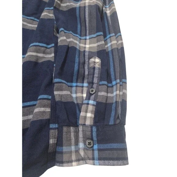 Carhartt Rugged Flex Relaxed Fit Long Sleeve Blue Plaid Flannel Shirt 2XL E1.8 - Picture 9 of 10